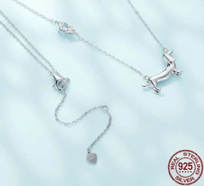 Silver Dog Necklace