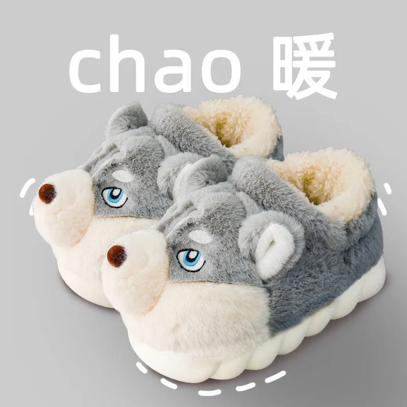 Husky Slippers in Lightgrey shoes