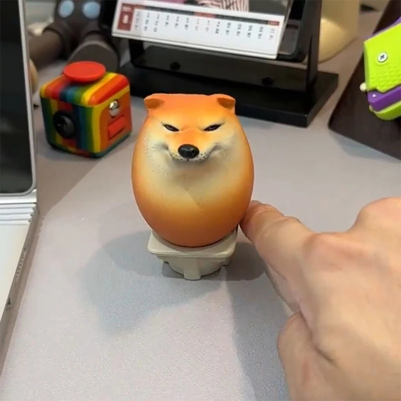 Shiba Inu Dog Realistic Eggs Shape For Decoration