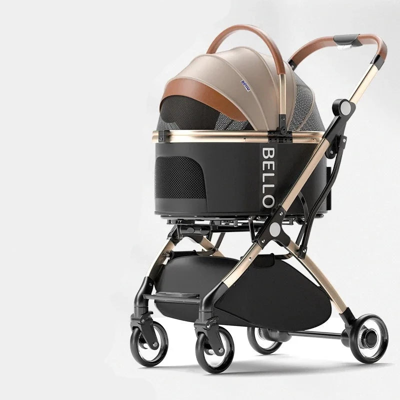 Dog Stroller in Gold