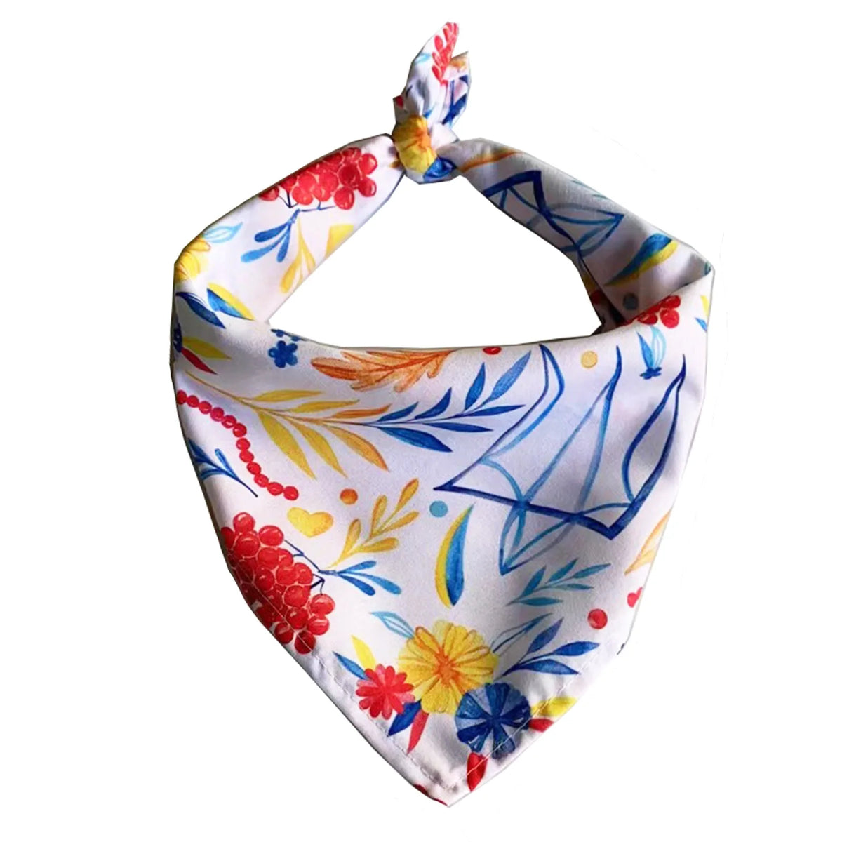 Dog Bandana in White Flower