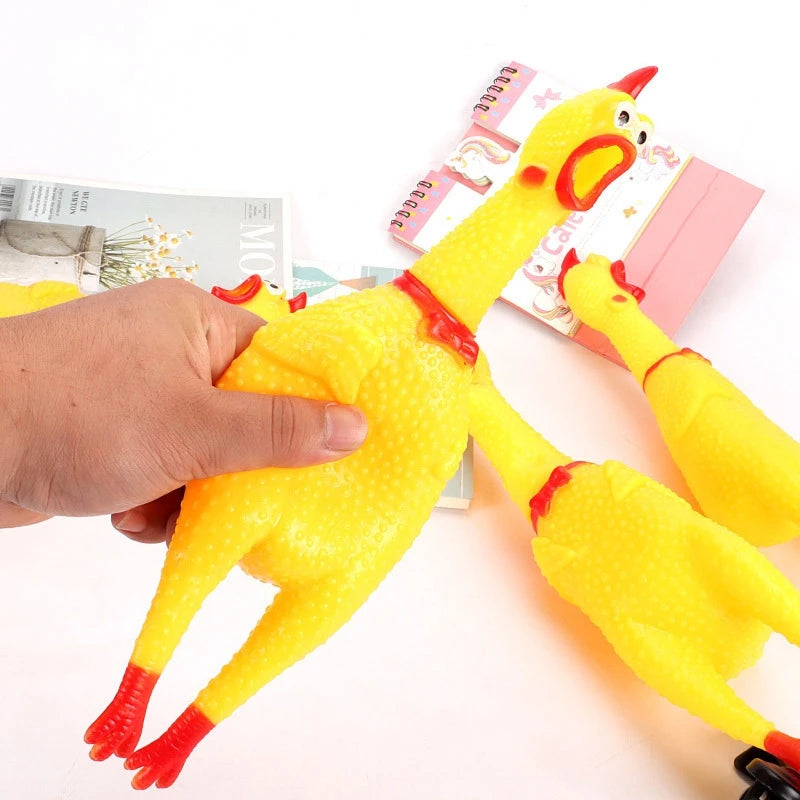 Funny Screaming Chicken Squeeze Dog Toy