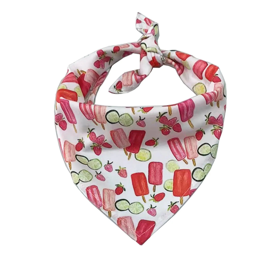Dog Bandana in White Ice cream