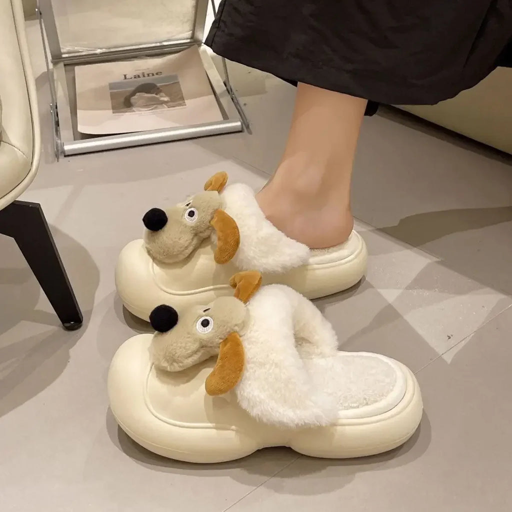 Waterproof Dog Slippers in White