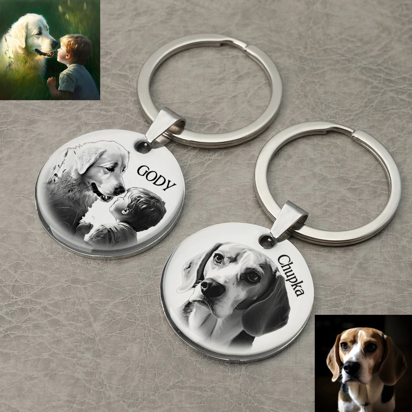 Personalized Dog Keychain