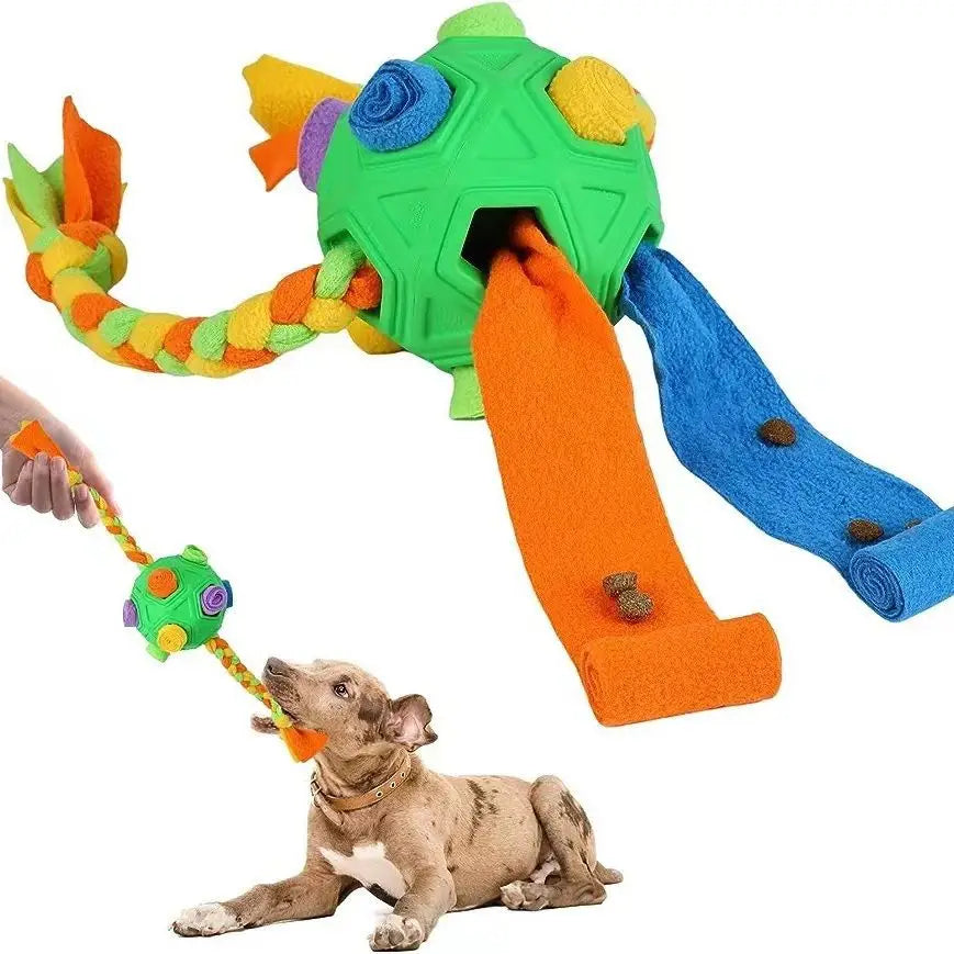 Puzzle Toys For Dogs in Green With Braid