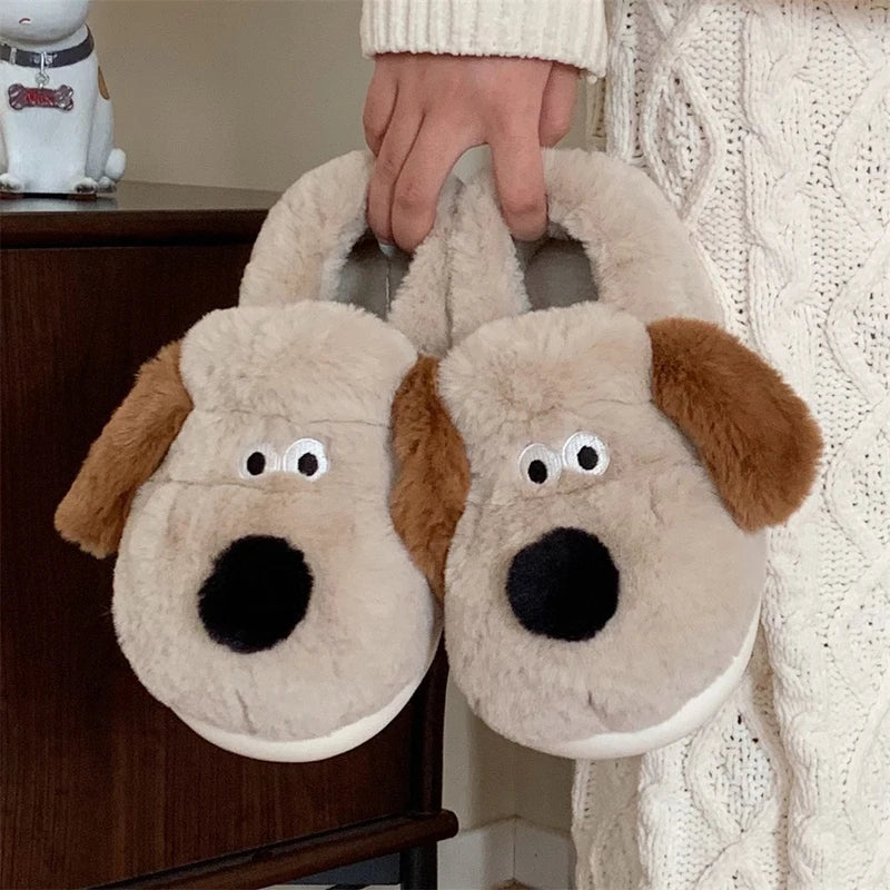 Puppy Dog Slippers in All Inclusive Khaki