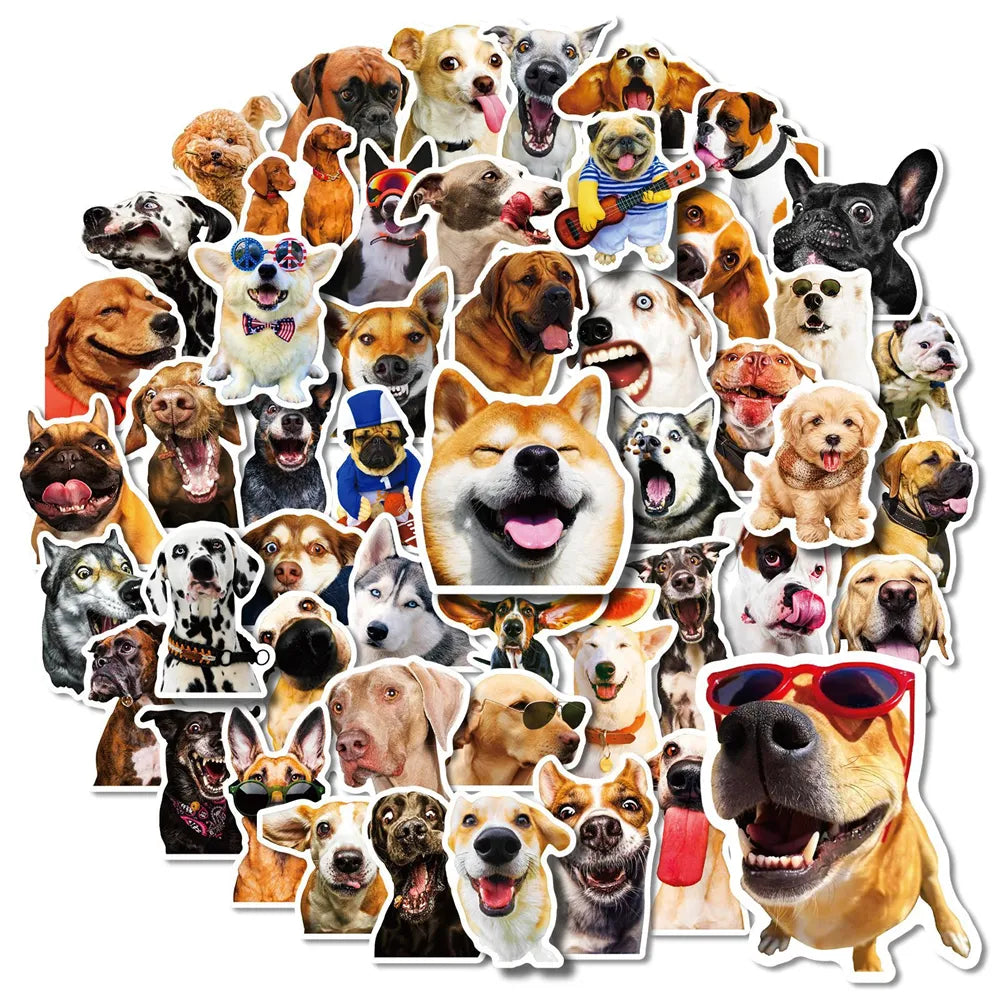 Funny Dog Stickers in 50Pcs