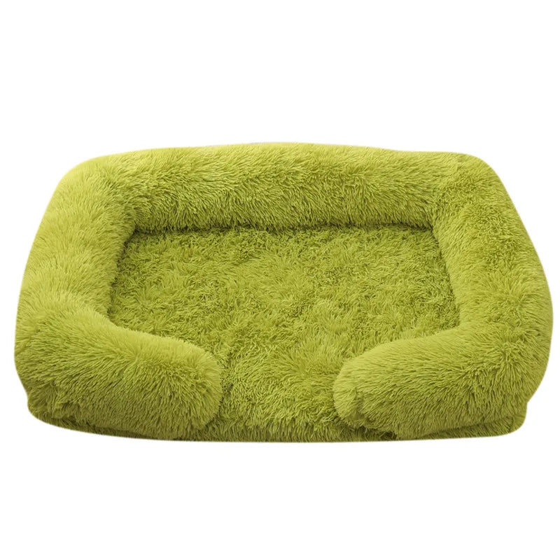 Fluffy Dog Bed in Apple Green