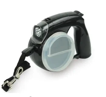 Dog Retractable Leash in Black