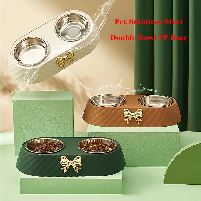 Dog Food And Water Bowl