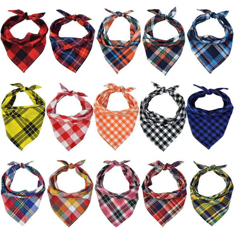 Dog Plaid Cotton Bandanas, photo 2