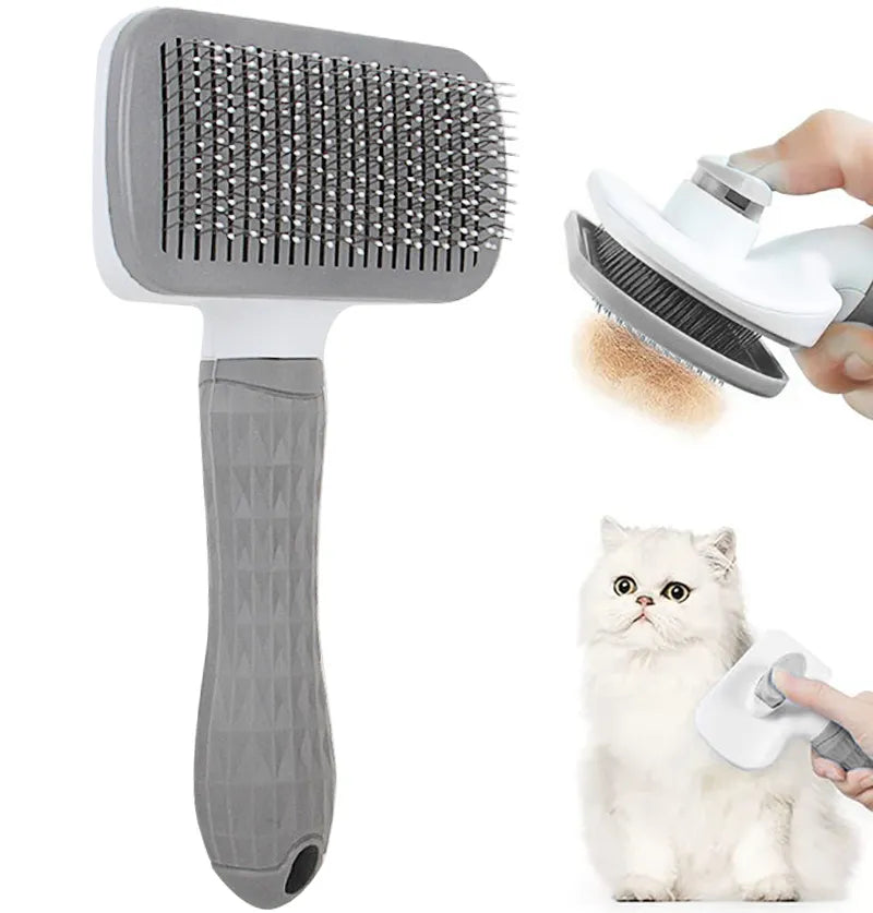 Dog Hair Brush in Square Grey