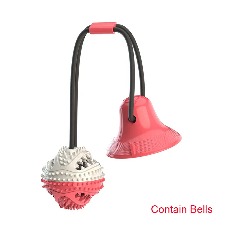 Interactive Dog Treat Leaking Toy in Red