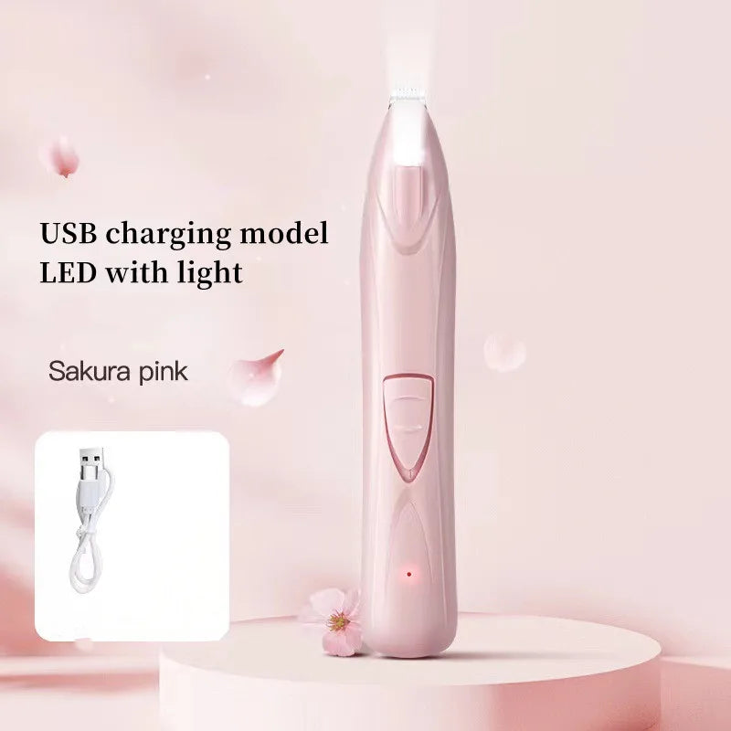 Electric Dog Hair Shaver in LED USB Pink