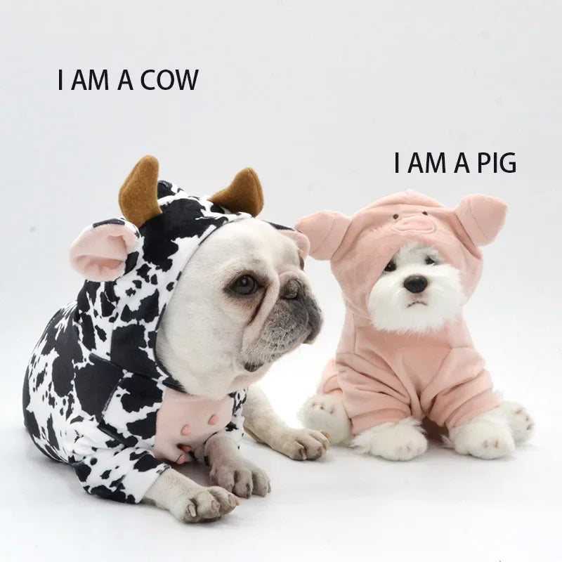 Unique cow design with fun accessories