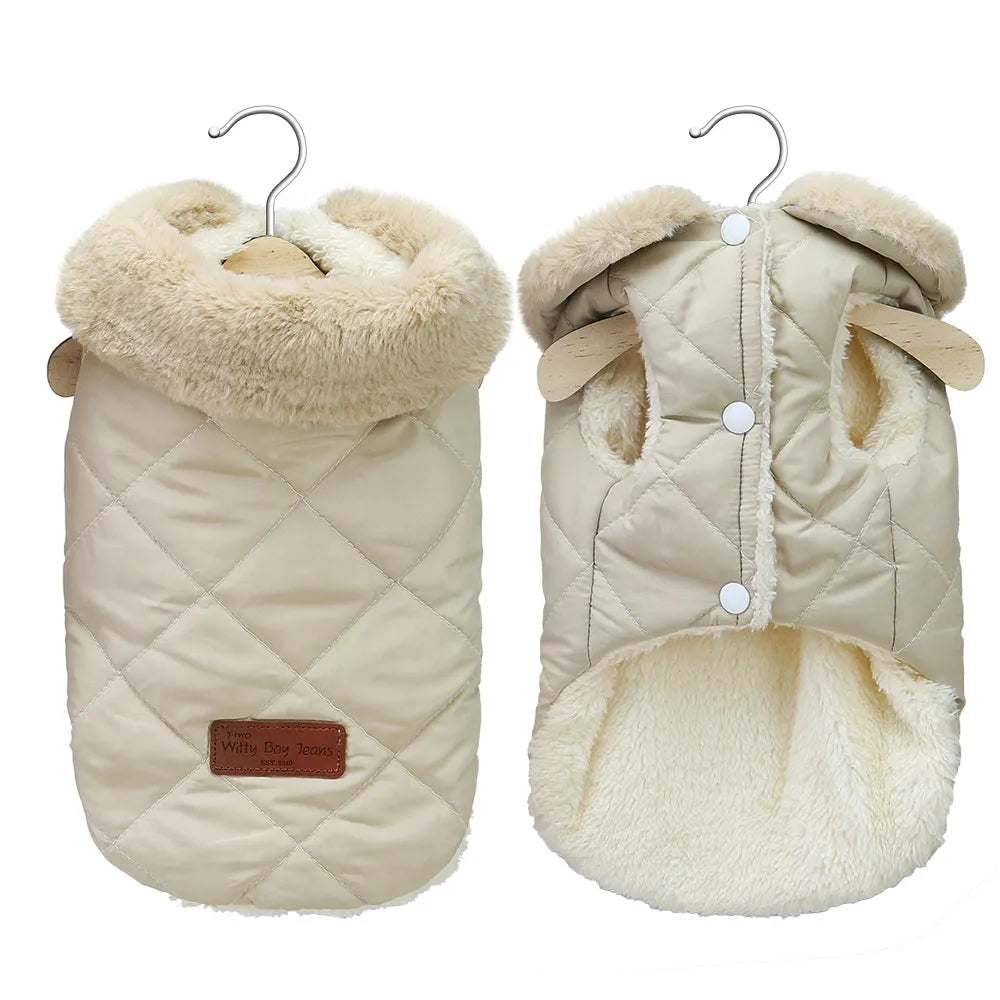 Small Dog Breed Jacket in Beige