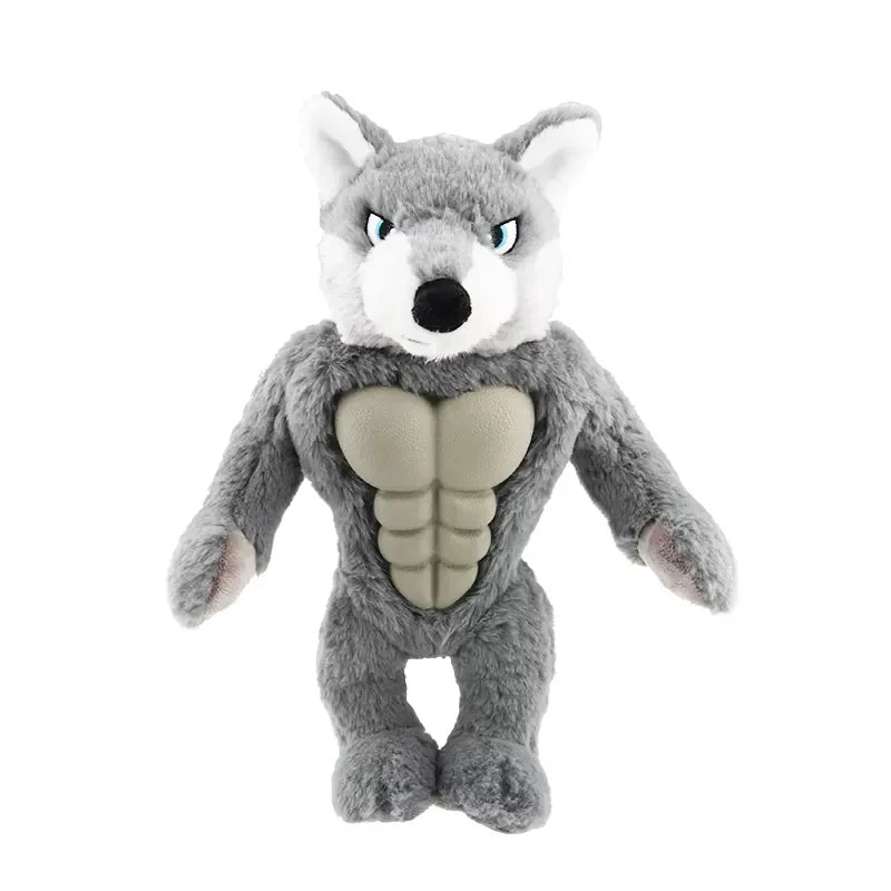 Plush Dog Toy in Wolf