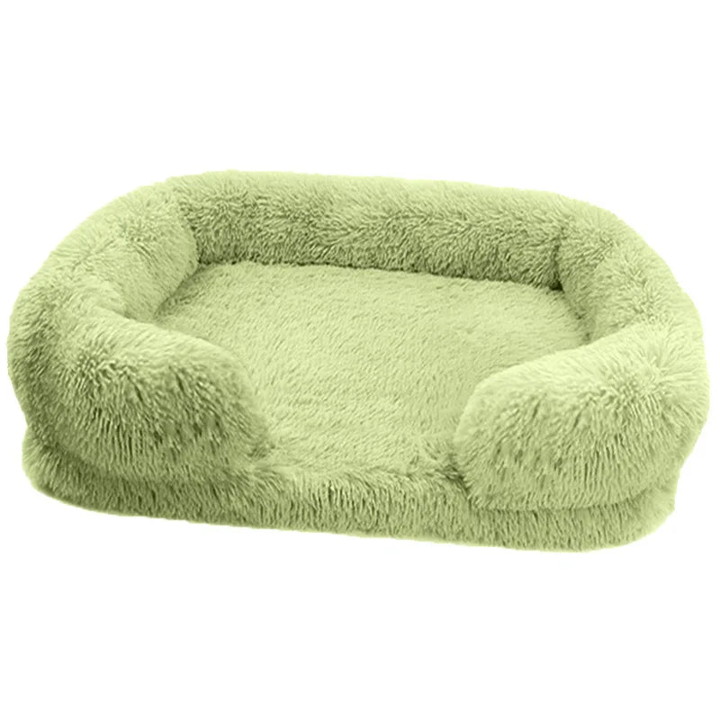 Fluffy Dog Bed in Green