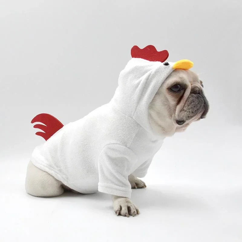 Dog Chicken Costume in White