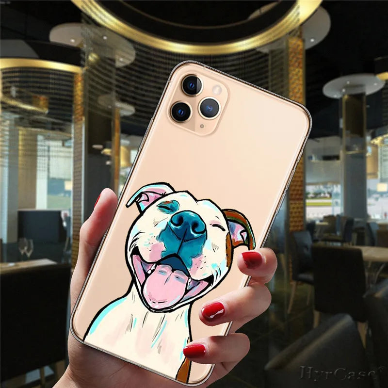 Pitbull Phone Case in Pitbull Smiling