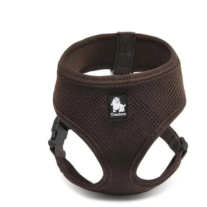 Mesh Dog Harness in Brown
