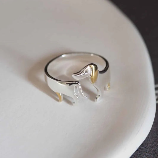 Silver Dog Ring