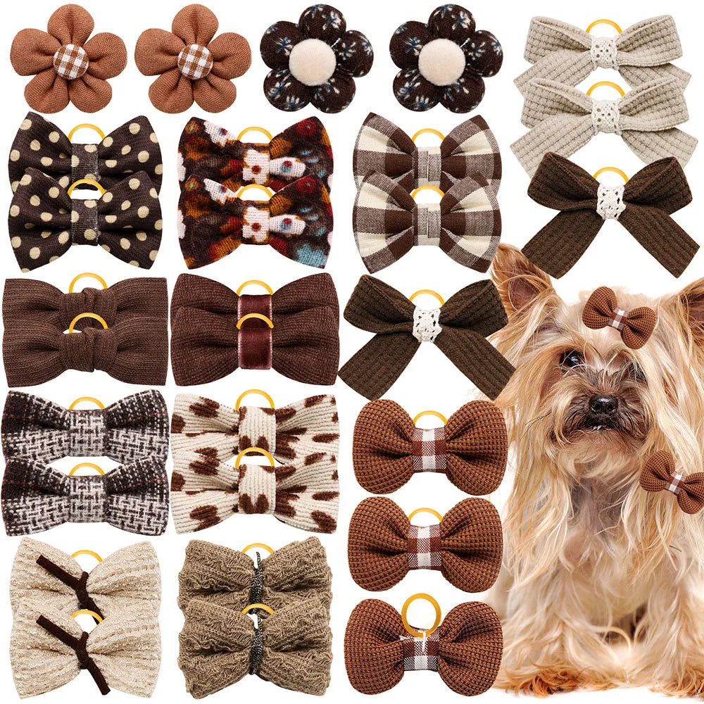Dog Hair Bows in Mix Color