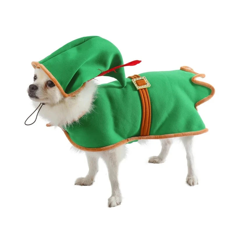 Dog Elf Costume in Green