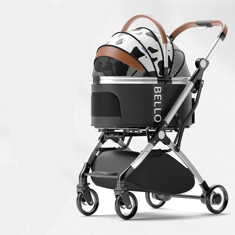 Dog Stroller in Cow print