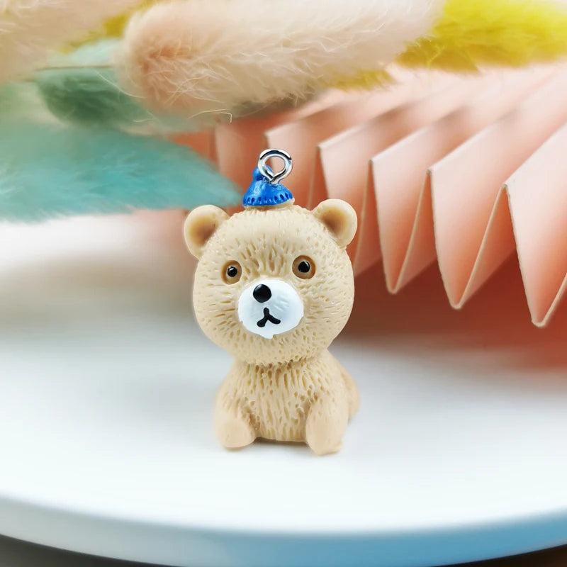 Dog Charm Keychain in Pom Pom
