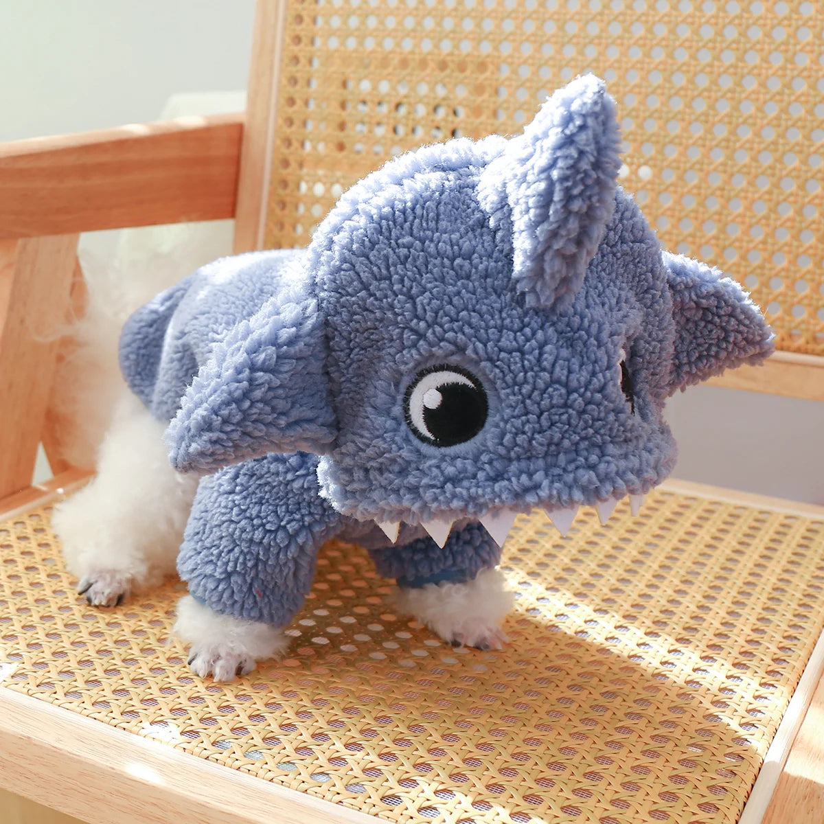 Shark Dog Costume in Blue