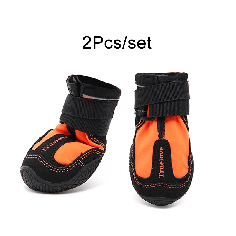Dog Shoes Waterproof in Orange (2Pcs set)