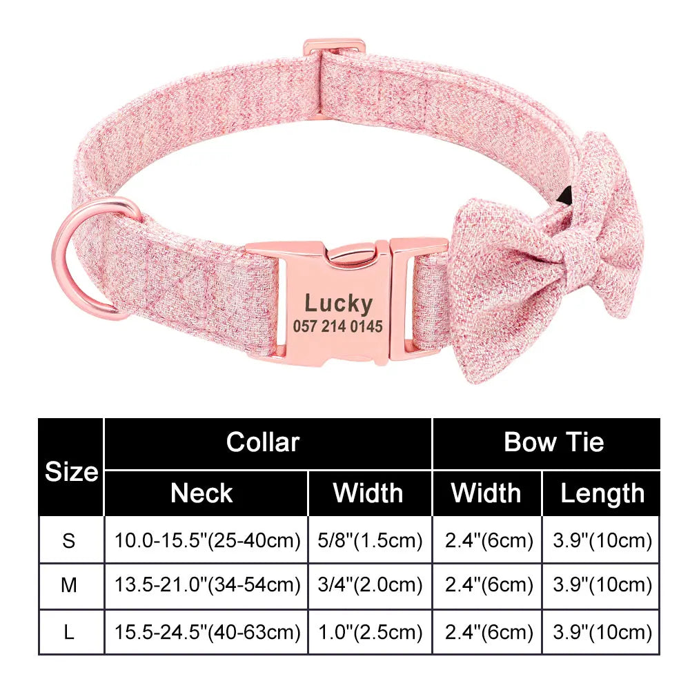 Dog Collar Bow in Pink