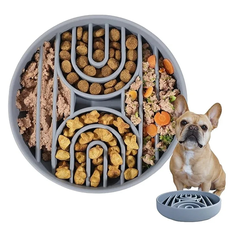 Slow Feeder For Dog in Light Gray
