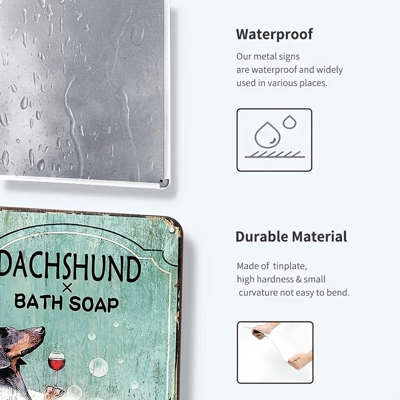 Dachshund Bathroom Wall Sign