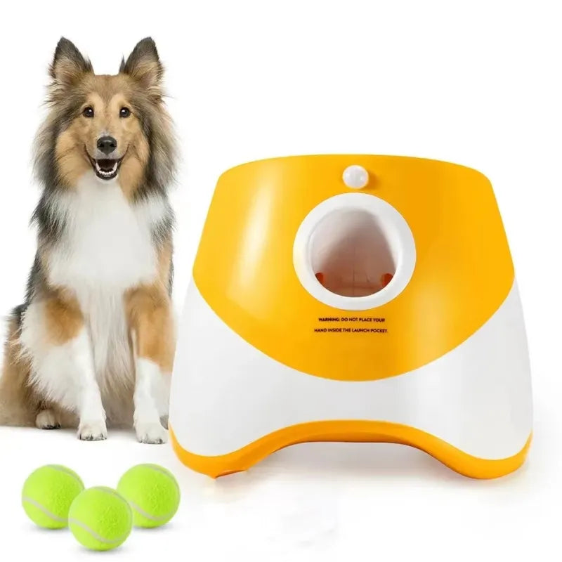 This product comes with 3 diameter 5cm balls, a USB cable for easy charging, a launcher for effortless ball throwing, and a product brochure to guide you through the setup.