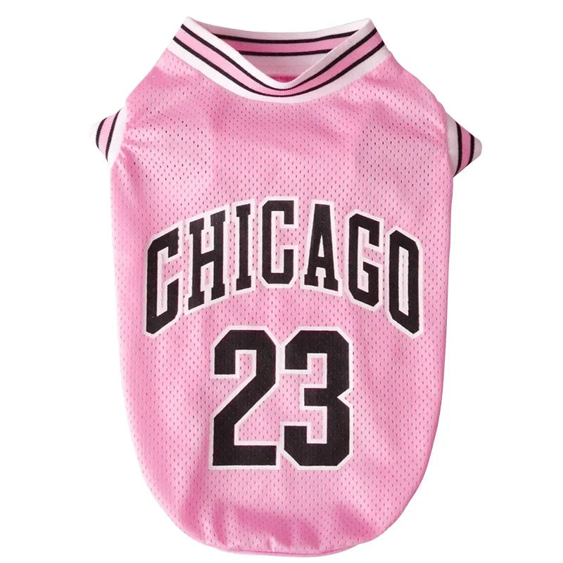 Basketball Jerseys For Dogs in Pink