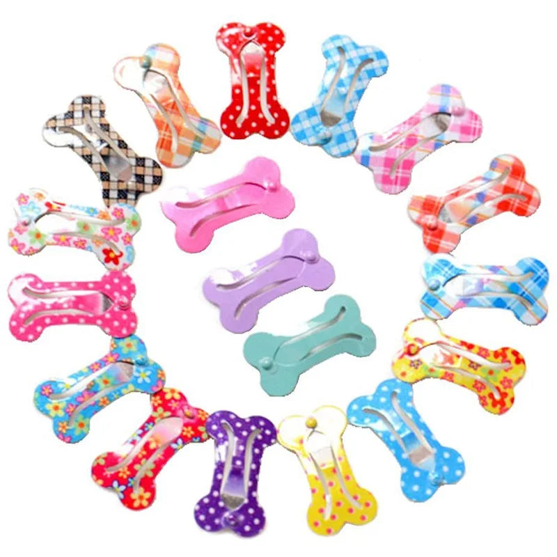Dog Hairpin in Bone Print