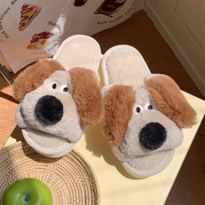 Puppy Dog Slippers in Dog One Piece Khaki