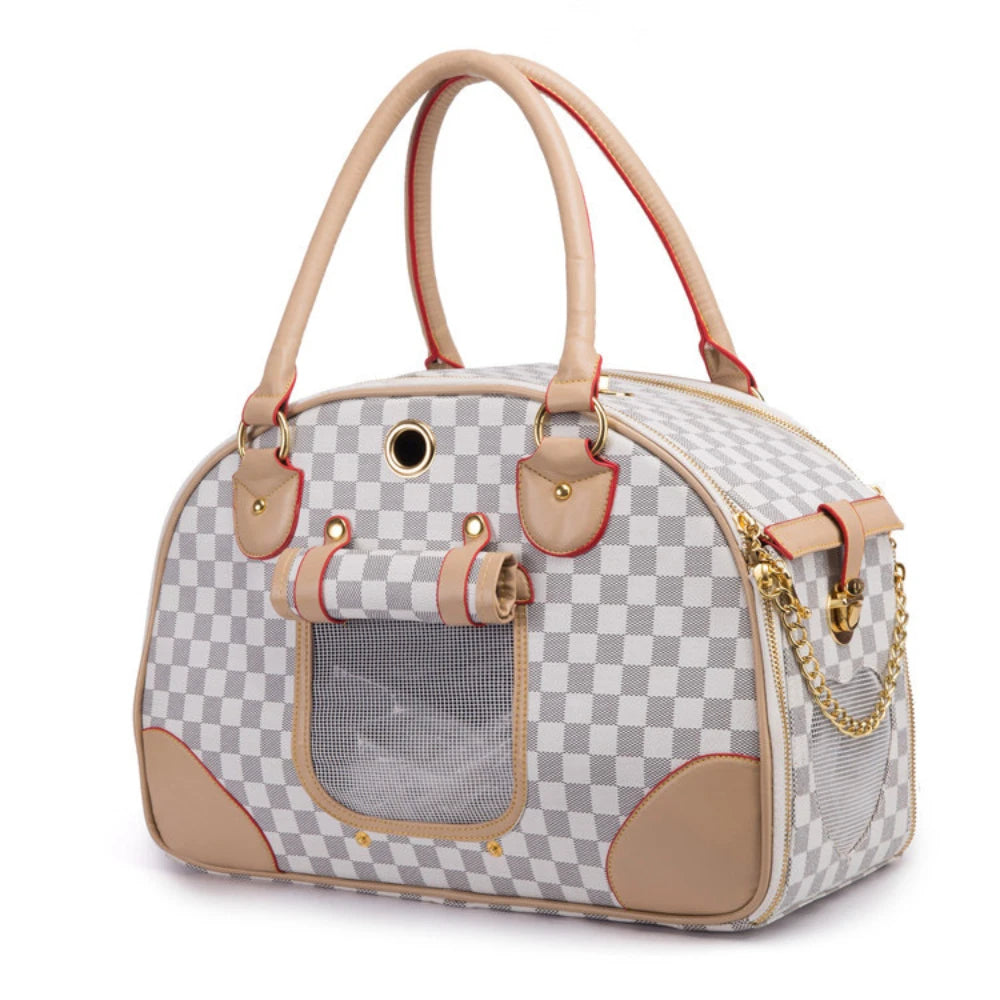 Small Dog Carrier Purse in White