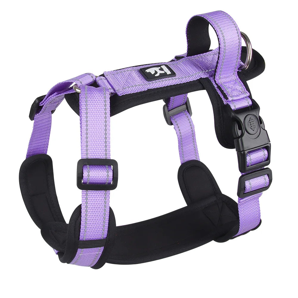 Dog Harness With Handle in Purple