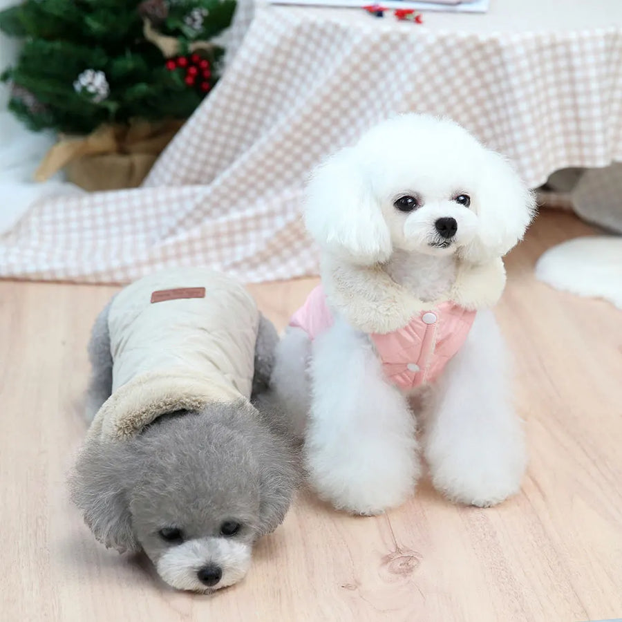 Material: FIBER - This jacket is made of high-quality fiber material, ensuring durability and comfort for your furry friend.