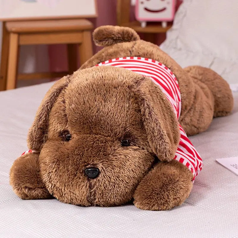 Giant Plush Dog in Red Shirt