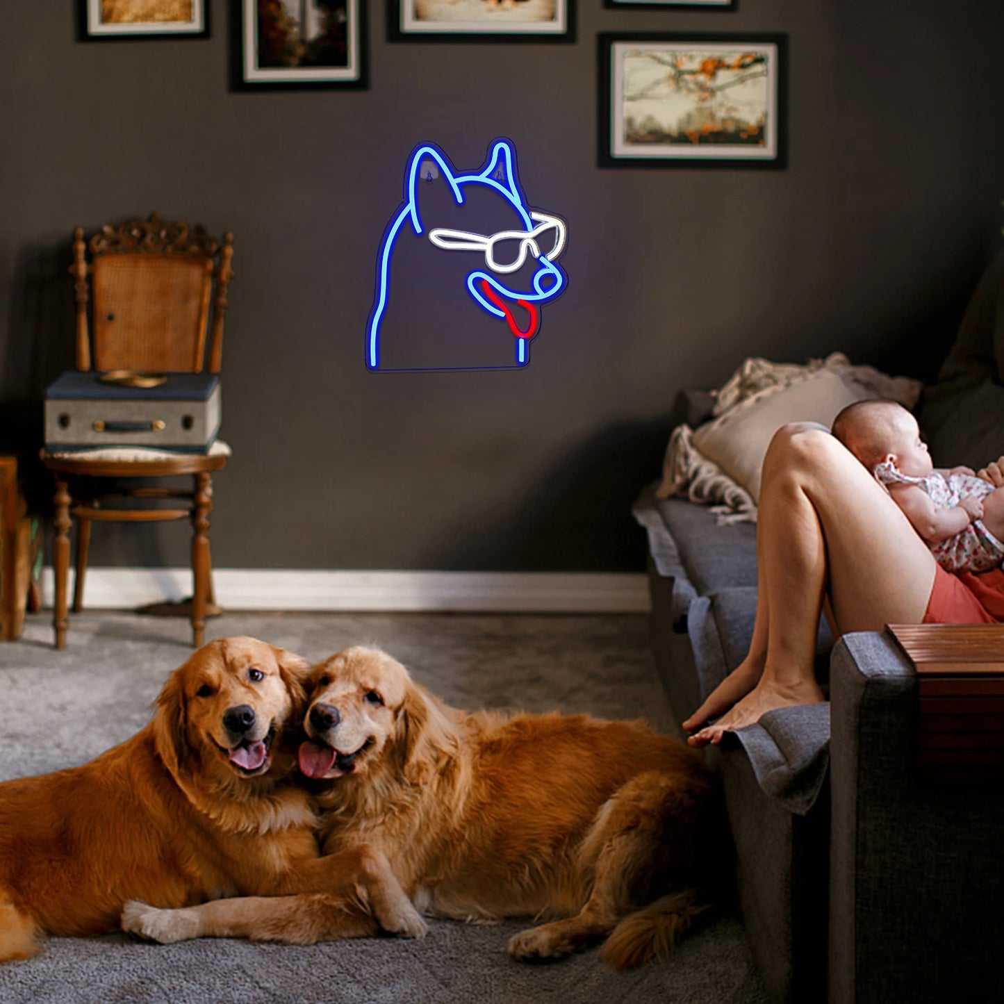 Neon Dog Sign