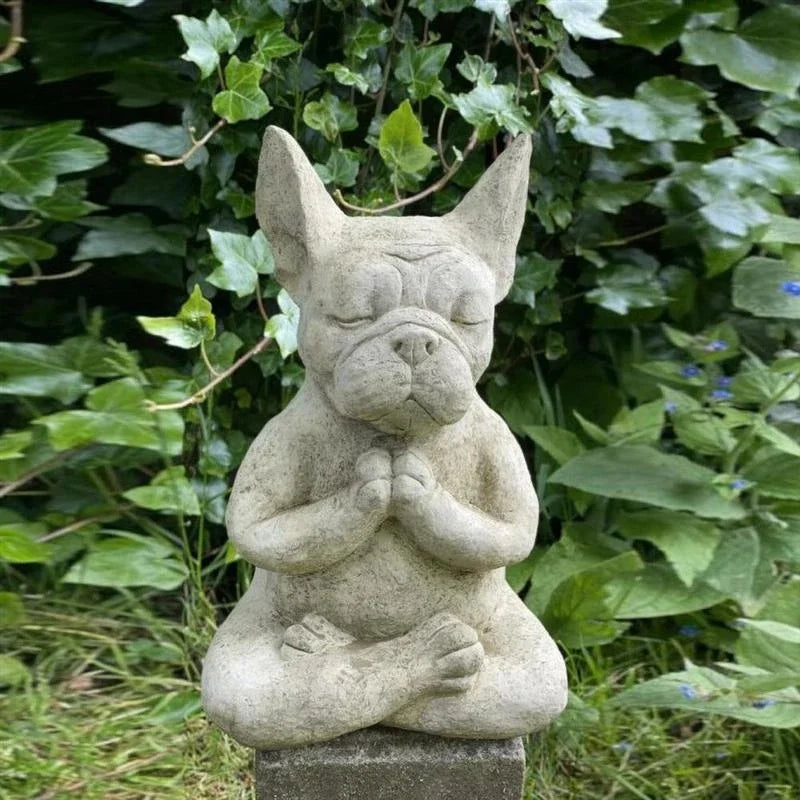 Meditating Dog Statue