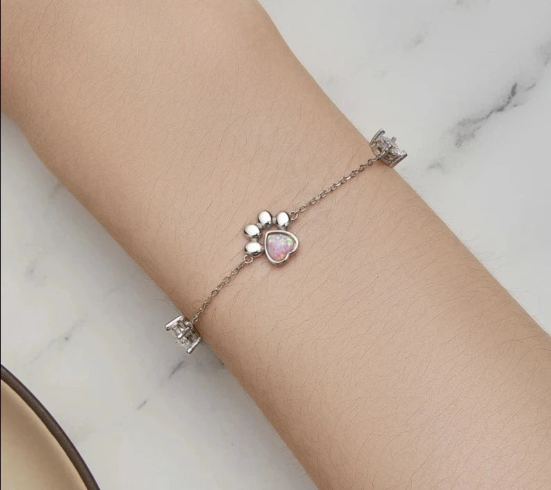 Dog Opal Paw Bracelet