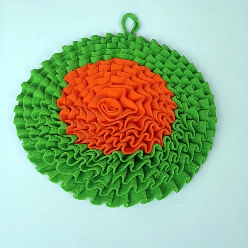 Snuffle Mats For Small Dogs in Orange & Green