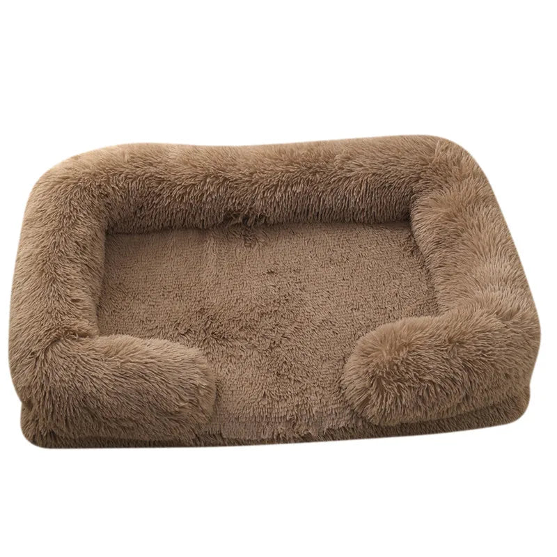 Fluffy Dog Bed in Brown
