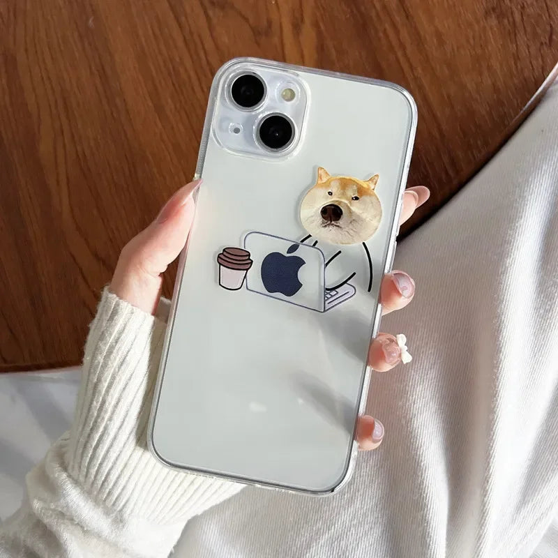 Funny Cartoon Dogs Phone Case For iPhone in Shiba